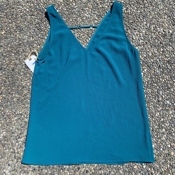 Leith Deep neck tank top Teal NWT XS - Picture 4 of 5